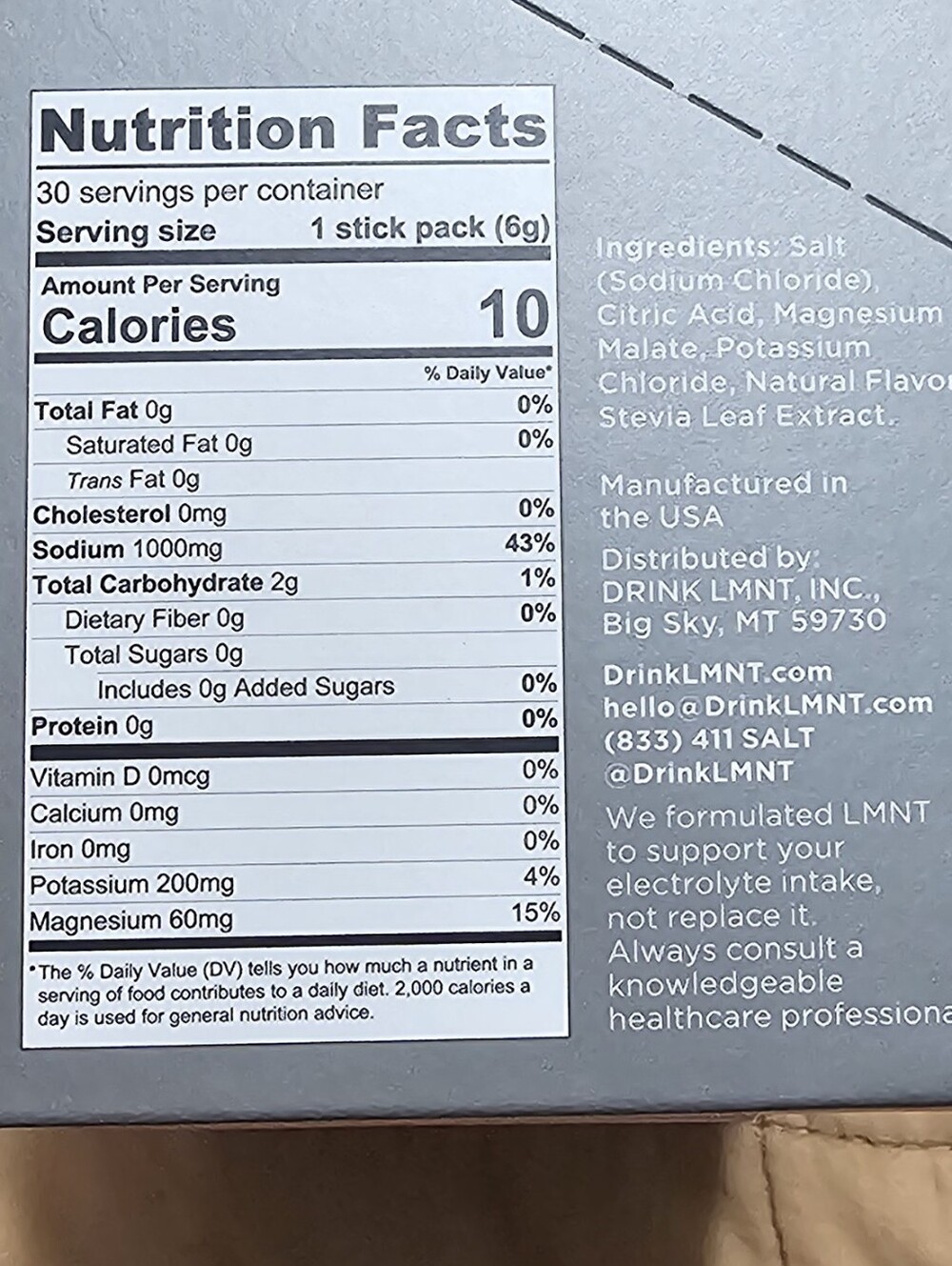 New Sealed LMNT Electrolyte Drink Mix - Grapefruit Salt - Picture 4 of 5